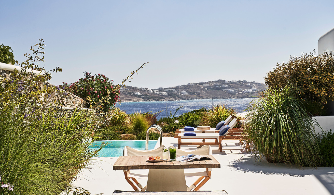 Katikies Mykonos master suite exterior