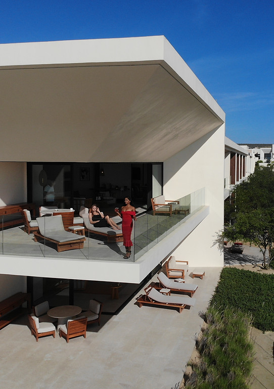 Nobu Hotel Los Cabos drone view of the balconies