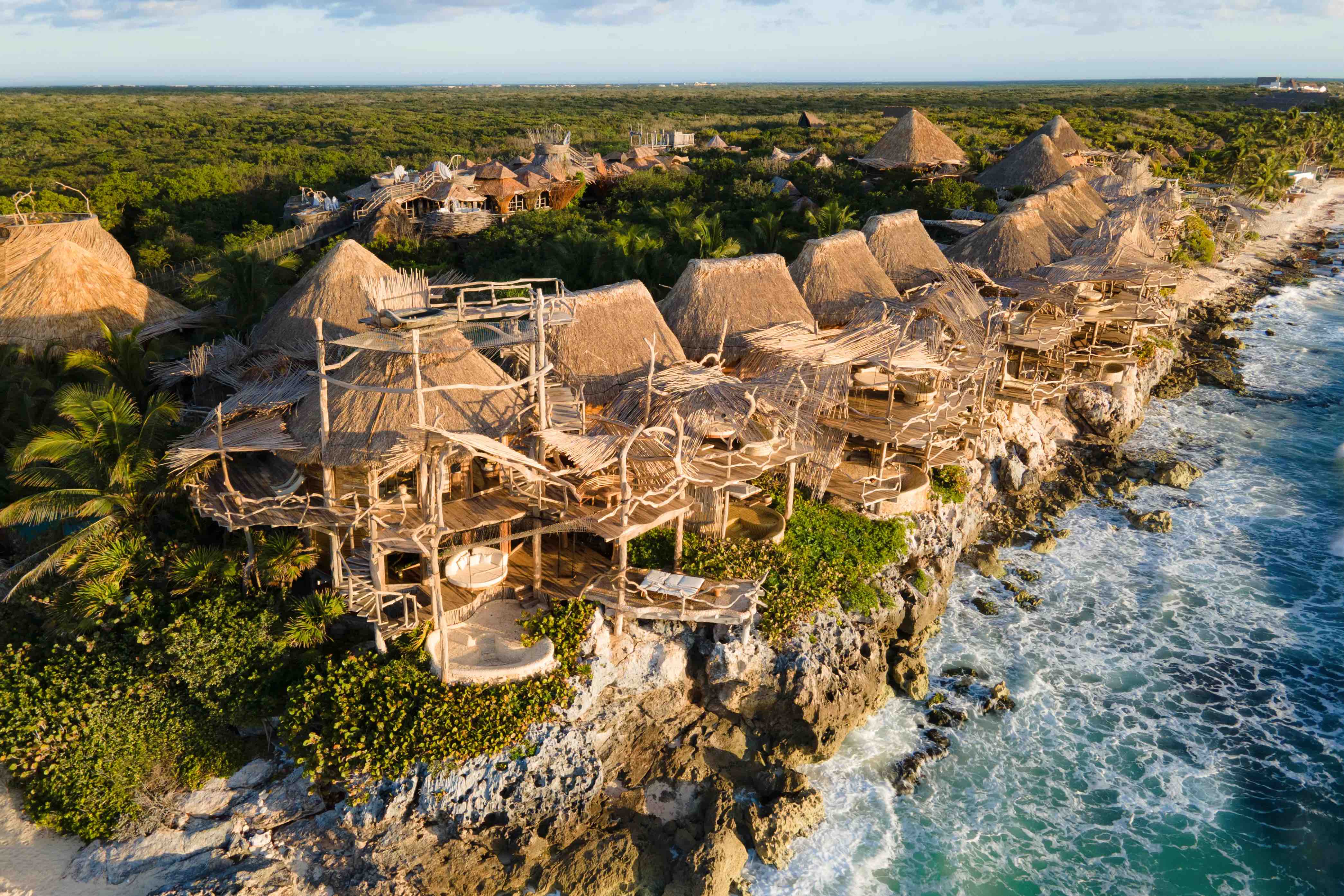 Azulik Eco Resort Tulum drone view