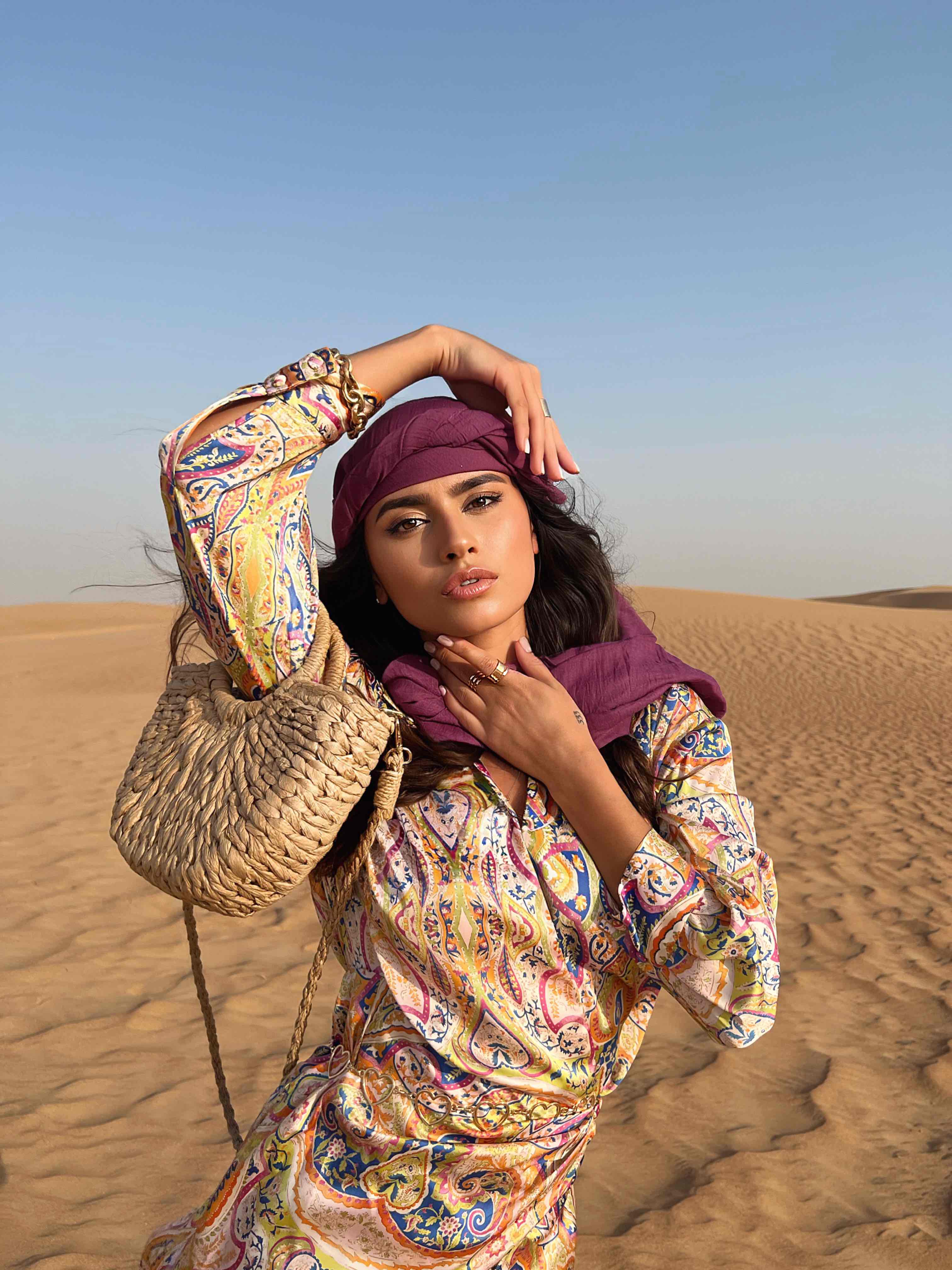 Photoshoot Influent Traveler Dubai's desert with Nigo