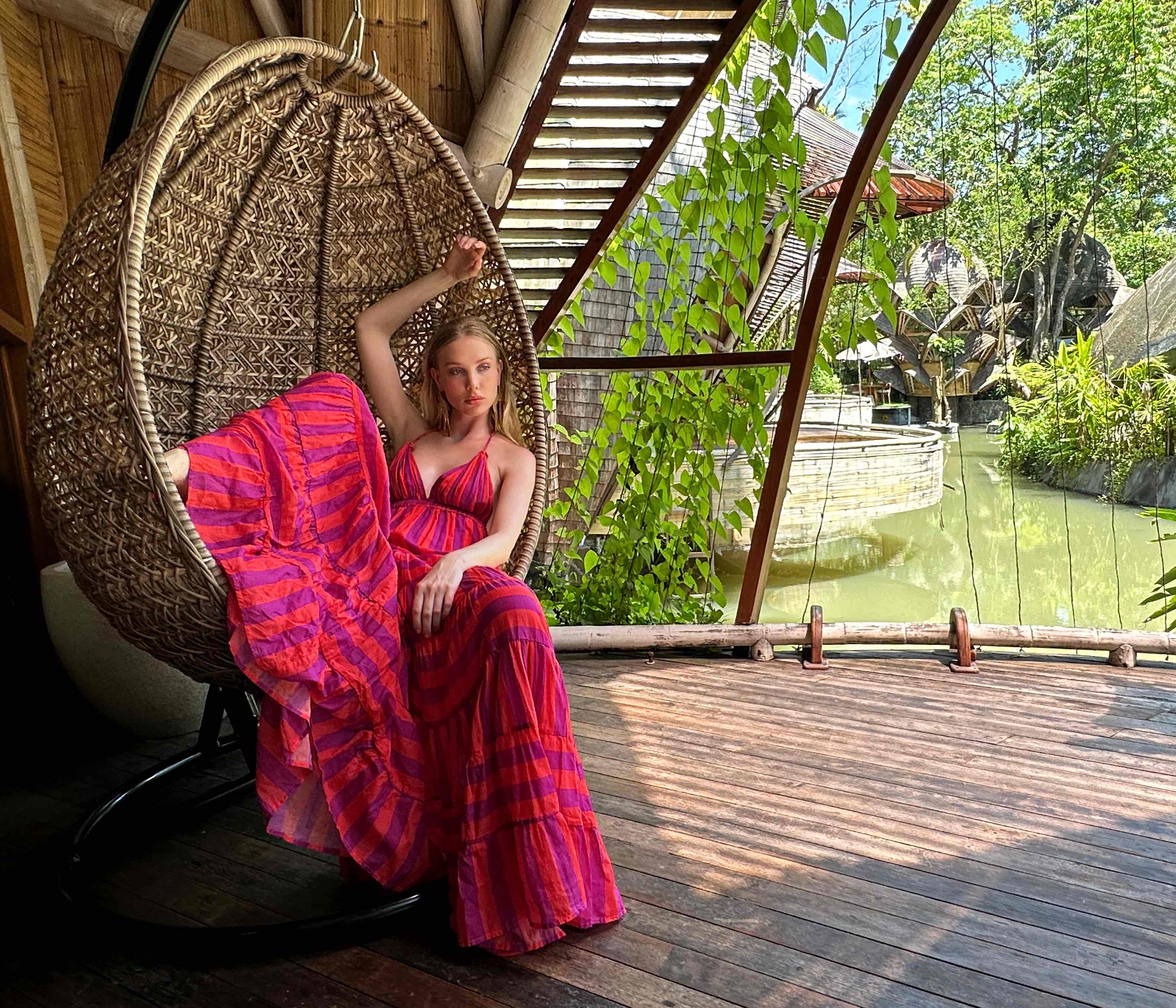 Photoshoot Influent Traveler in Bali at the Ulaman Eco Luxury Resort with Amalia Darin